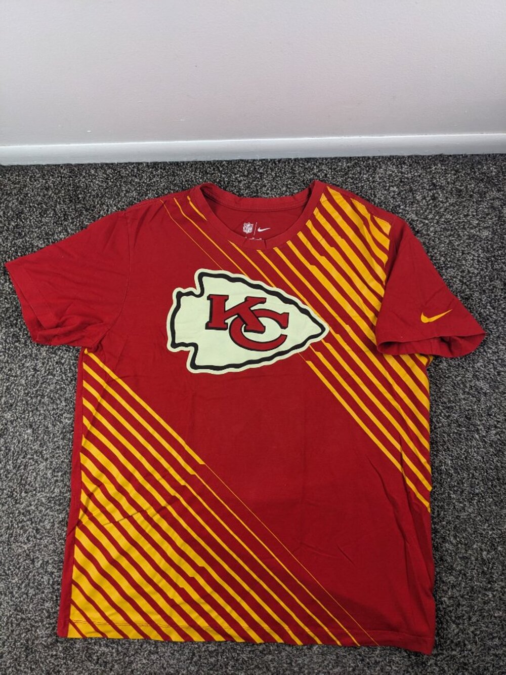 2023 Kansas City Chiefs T-Shirt Nike Big Logo 100% Cotton Red Mens XL